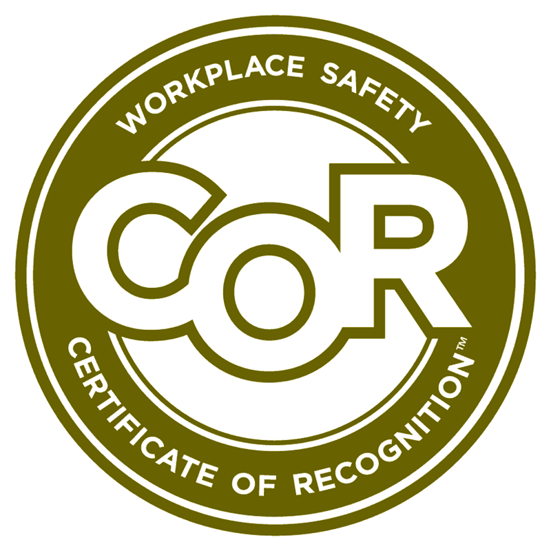 COR Workplace Safety certificate