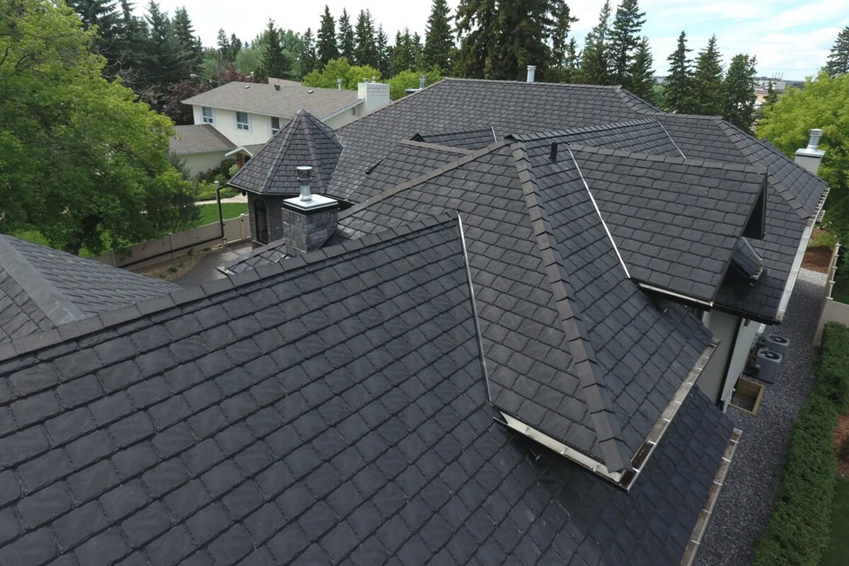 Rundle slate rubberized shingles.